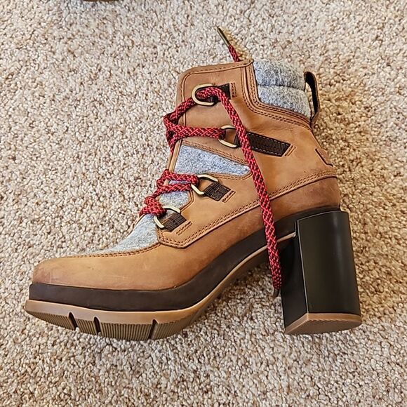 Sorel Women's Heeled Boots in Brown and Gray - Picture 2 of 6